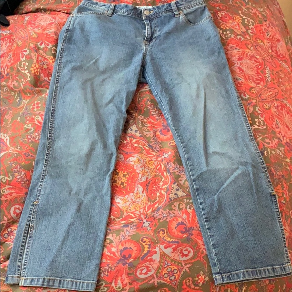 Old Navy cropped jeans with flared ankles